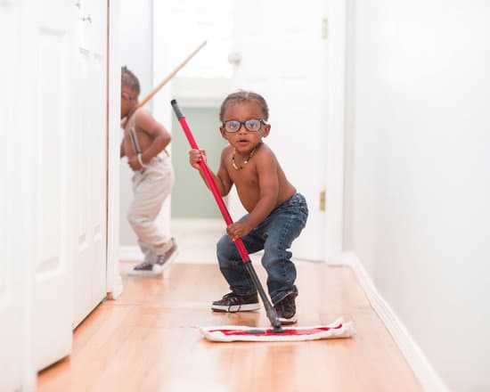 An image of a kid cleaning 