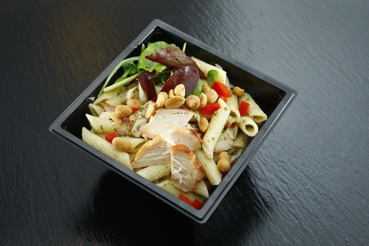 Chicken and pasta snack